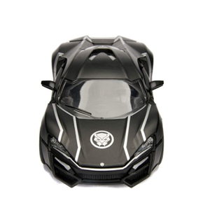 اسباب بازی ماشین فلزی لیکان هایپراسپورت Black Panther Lykan Hypersport و فیگور پلنگ سیاه با مقیاس 1:24_اسباب بازی